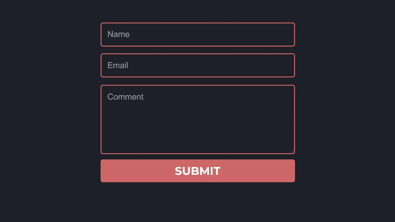 Simple, Flat Contact Form