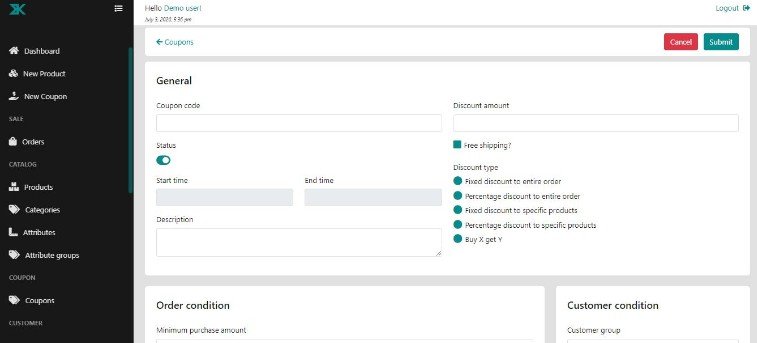 A lightweight eCommerce platform using ReactJs and Mysql