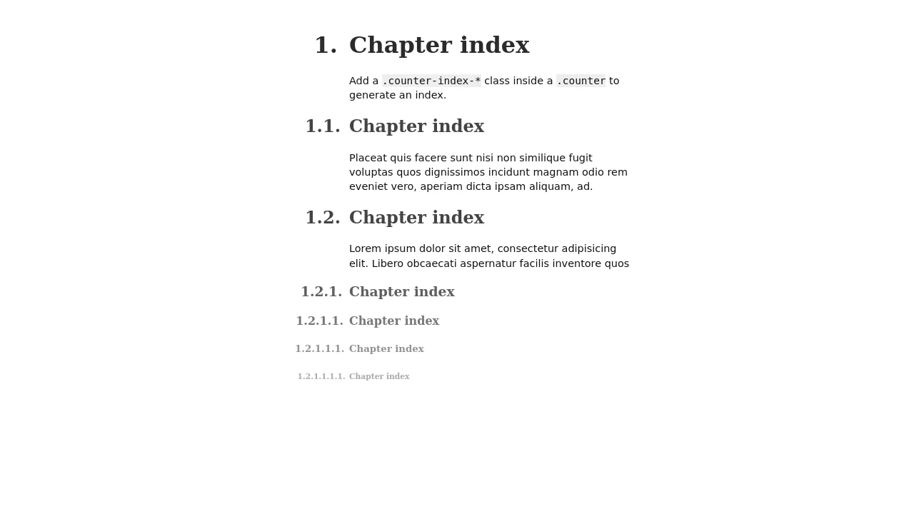Chapter Index