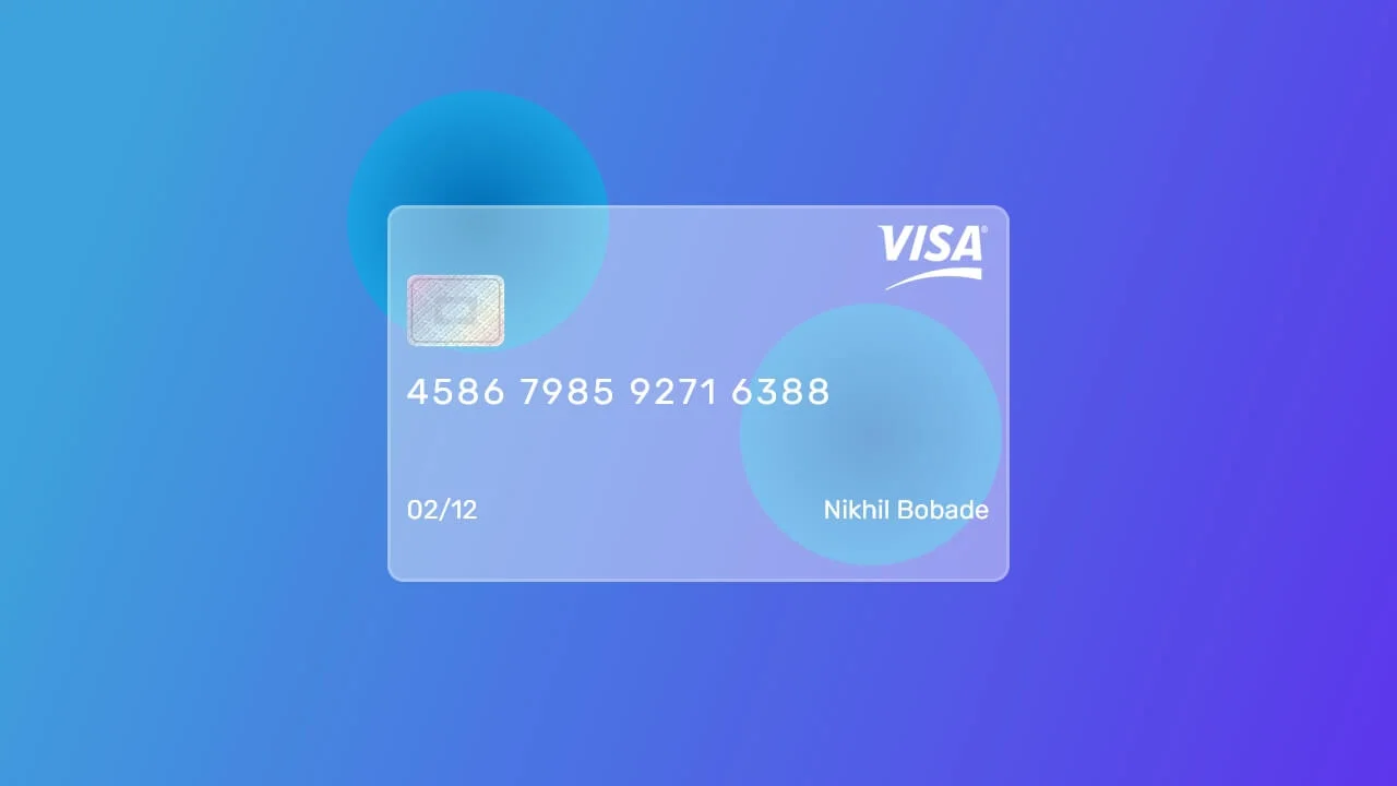 Glassmorphism Credit Card With HTML & CSS