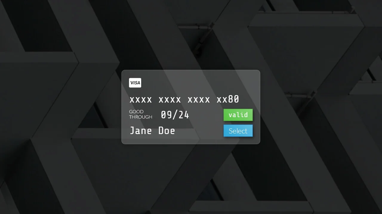 Credit Card Grid Layout
