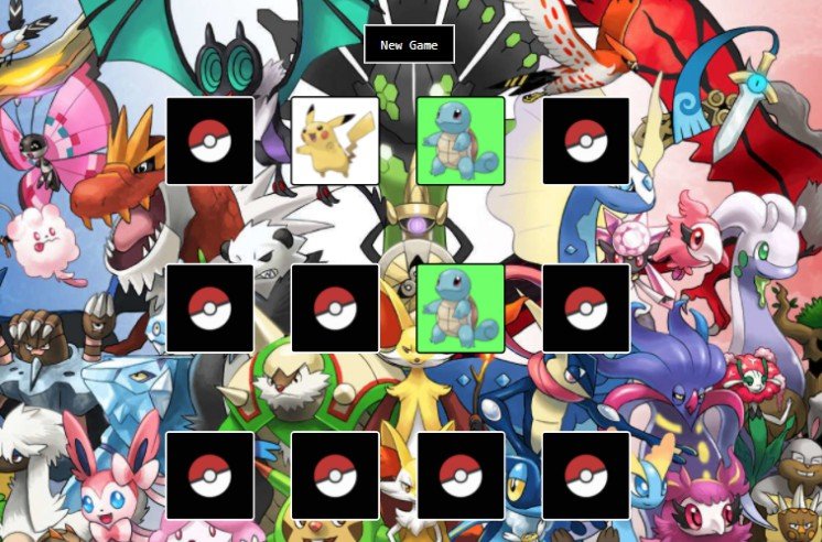 A memory game with theme pokemon, built with React