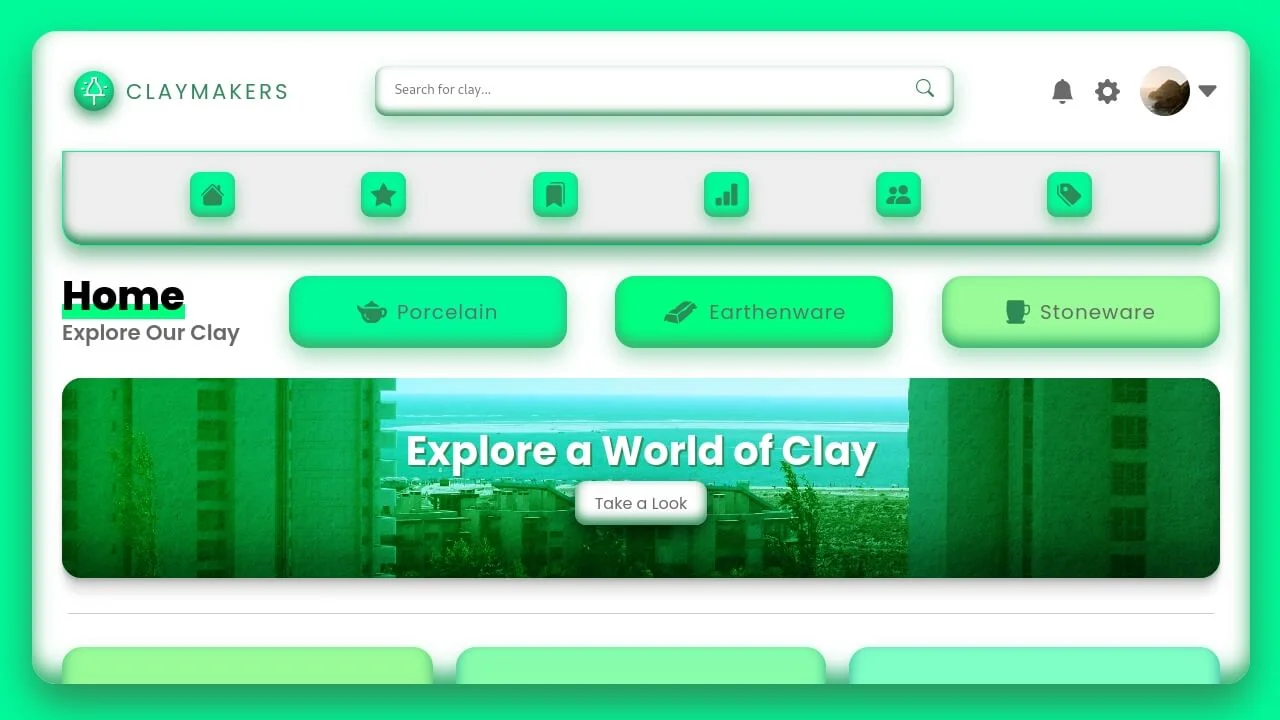 Claymorphic Dashboard