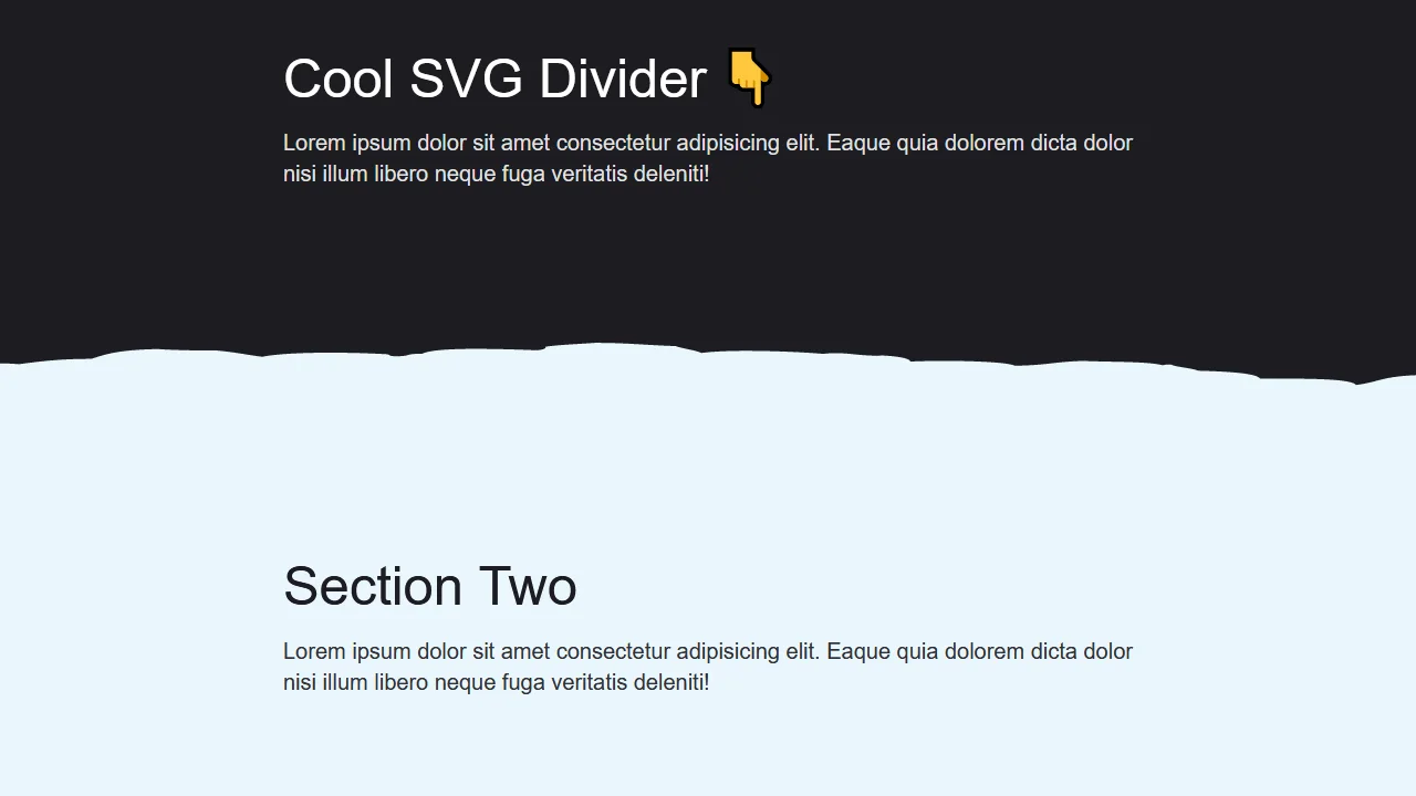 SVG Section Divider