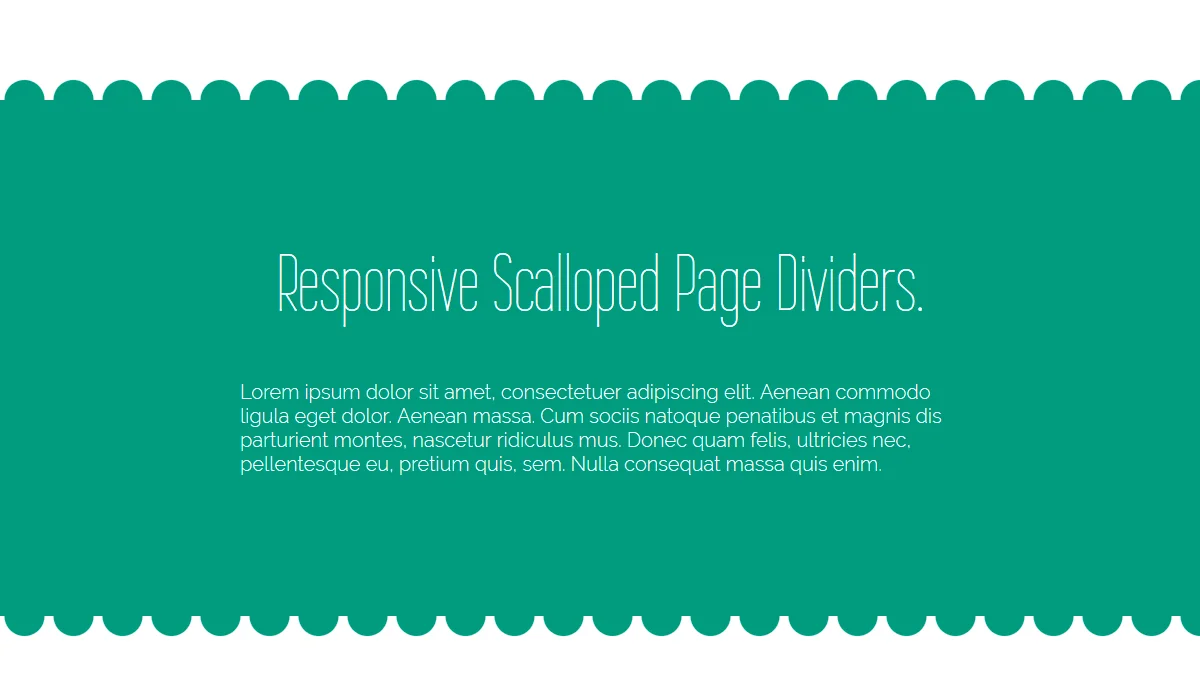 Responsive Scalloped Page Dividers