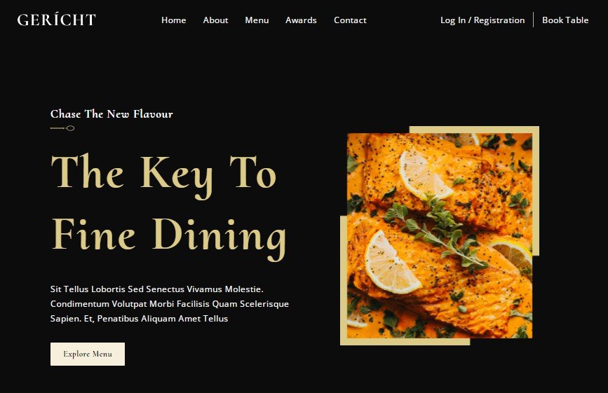 A Modern UI/UX Restaurant Landing Page Website Built Using React