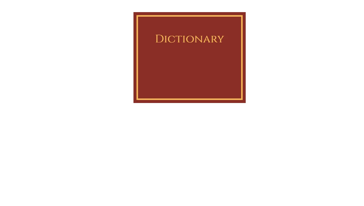 Dictionary Book