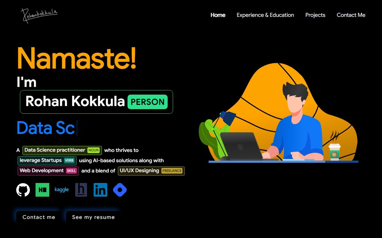 A beautiful portfolio template for datascientists using reactjs
