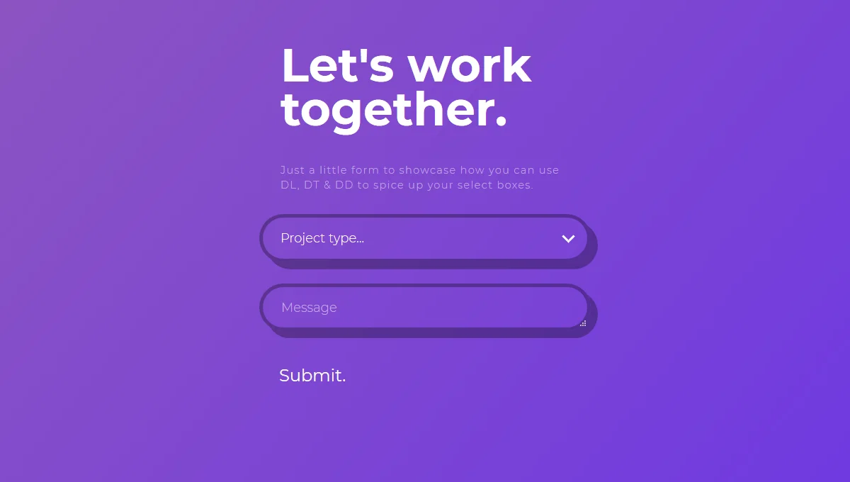 Transforming Select Fields Using DL, DT & DD + Some jQuery