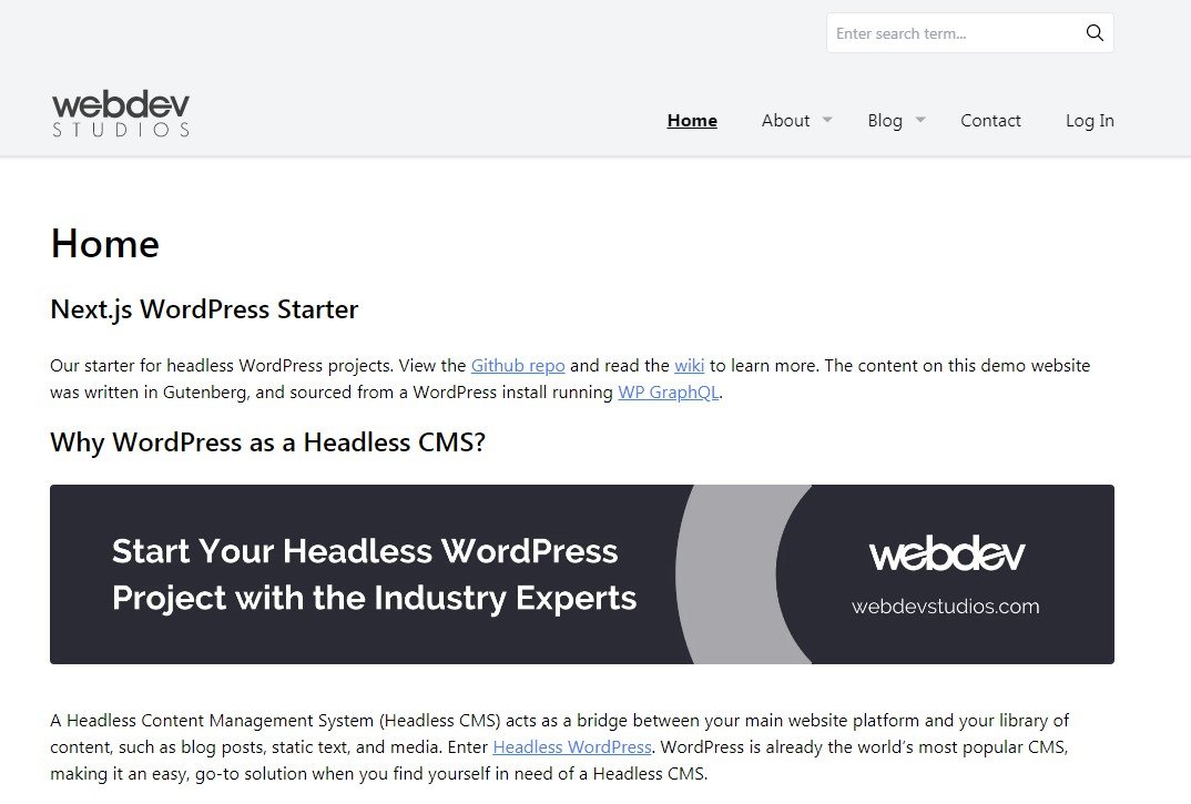 A Next.js starter for headless WordPress projects