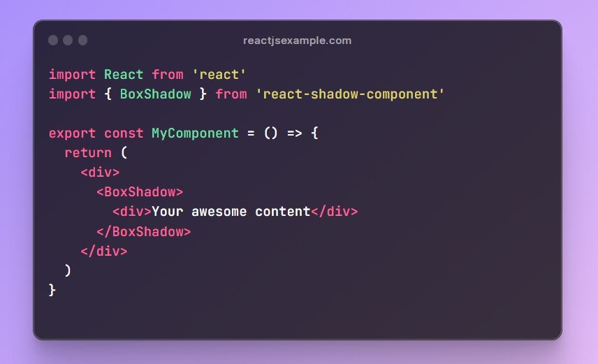 A package that simplifies the process of adding professional-grade shadow styles to your React components