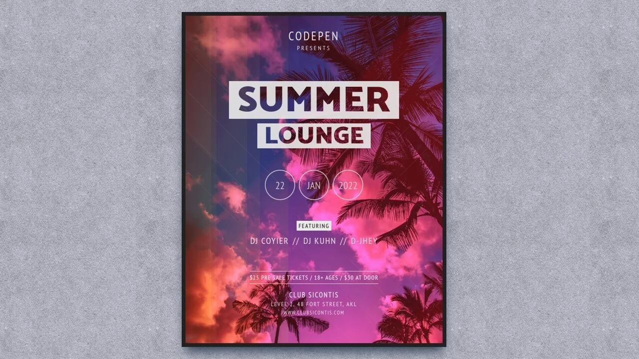 Flyer with Knockout Text