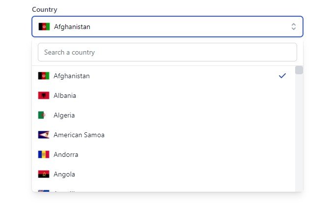 A pretty cool country selector using TailwindCSS and Framer Motion