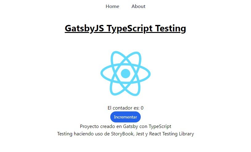 A project with React GatsbyJS and TypeScript with Testing using Atomic Design