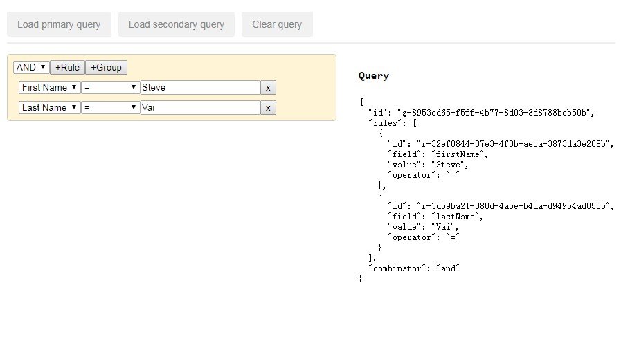 A QueryBuilder component for React