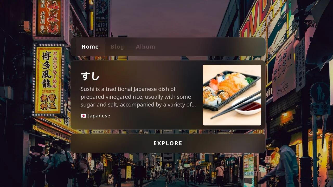 HTML Only Glassmorphism Components