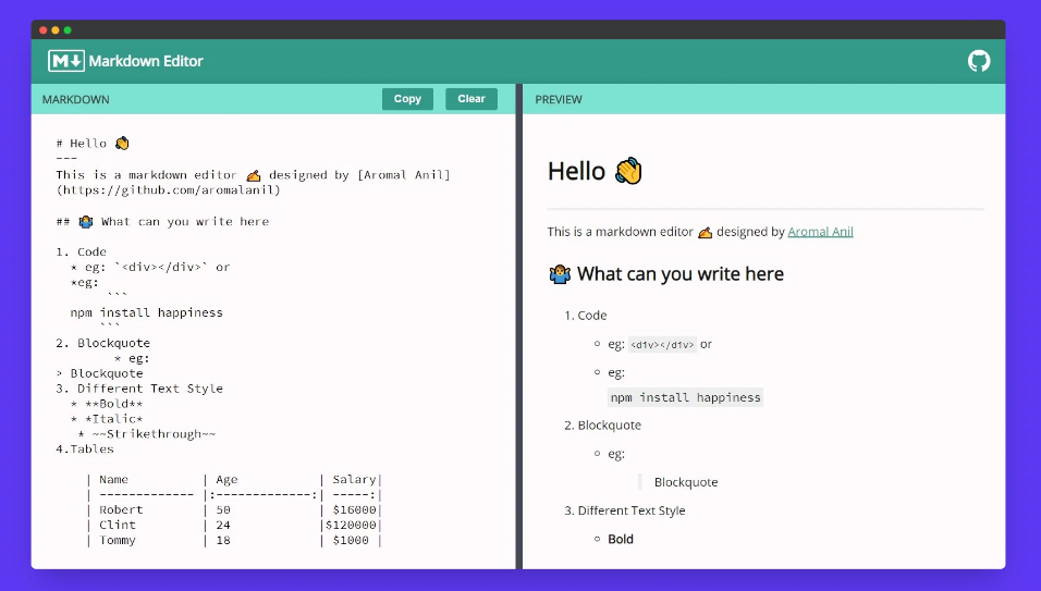 A React app to preview and edit Markdown