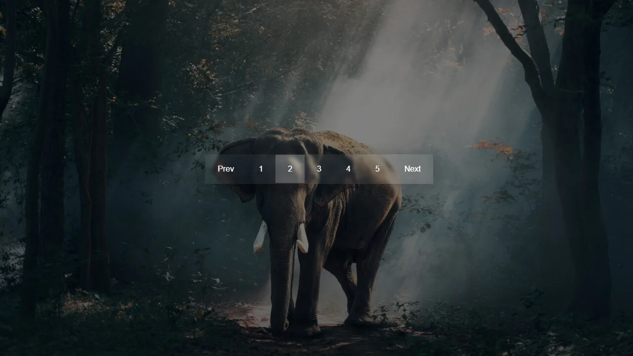 Simple Pagination Design Using Glassmorphism Effect