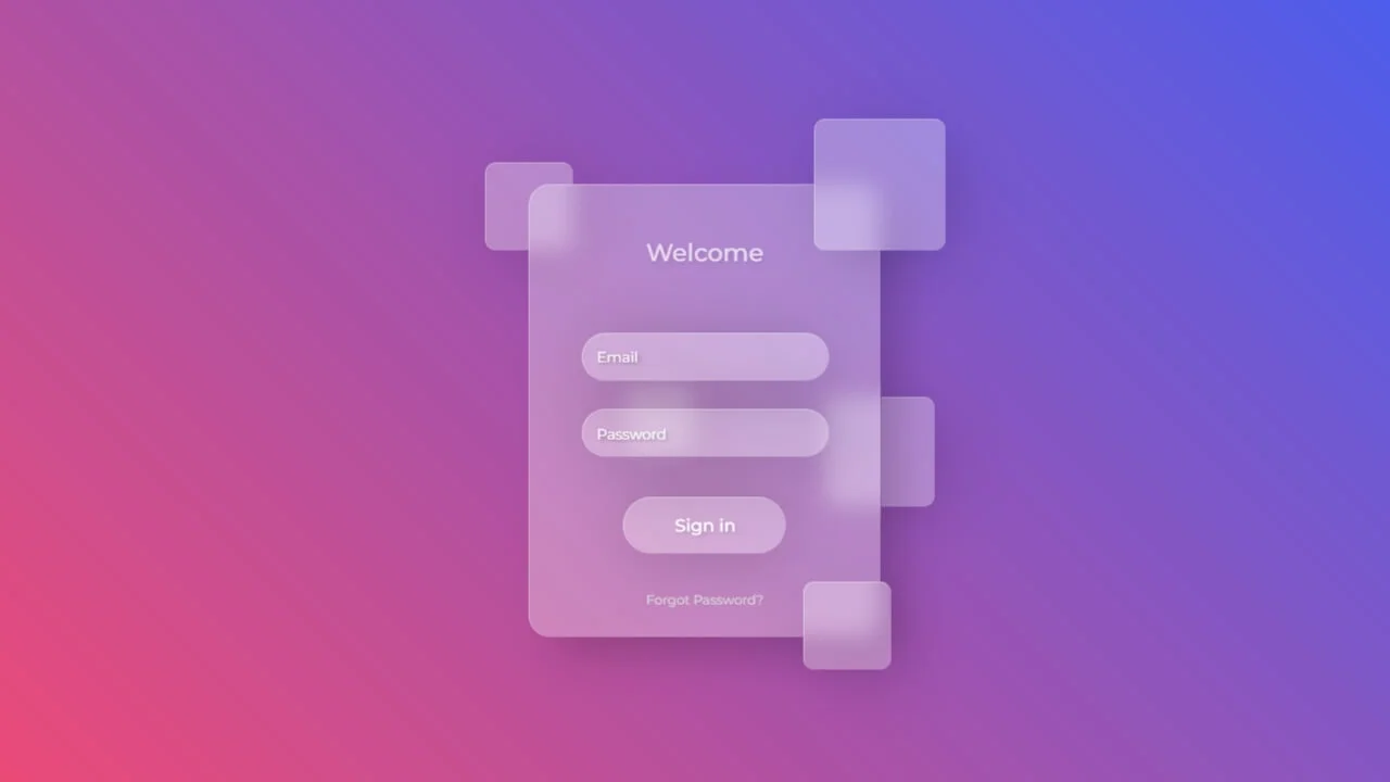 Glassmorphic Sign in Form