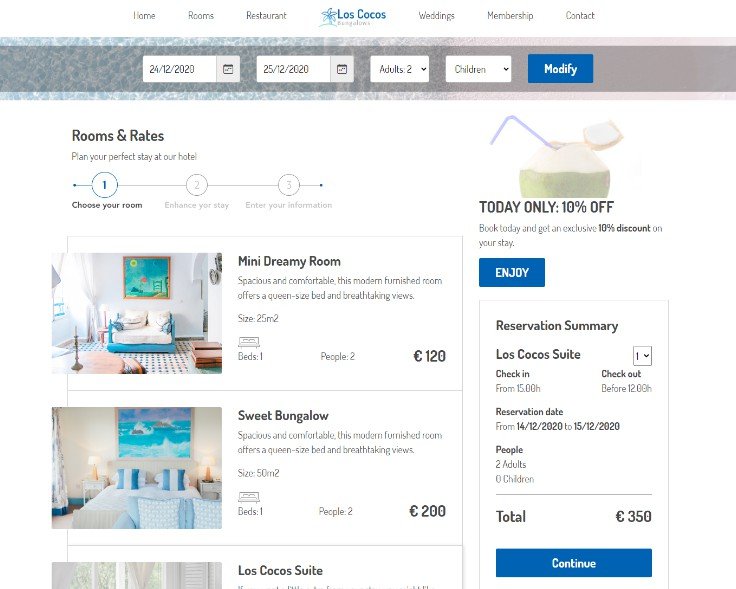 A React application that manages the process of booking a hotel room