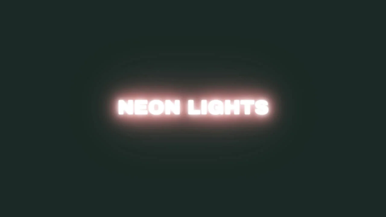 Neon Light Text