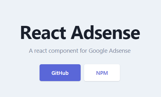 A react component for Google Adsense