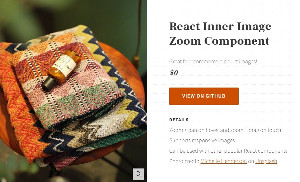 A React component for zooming images