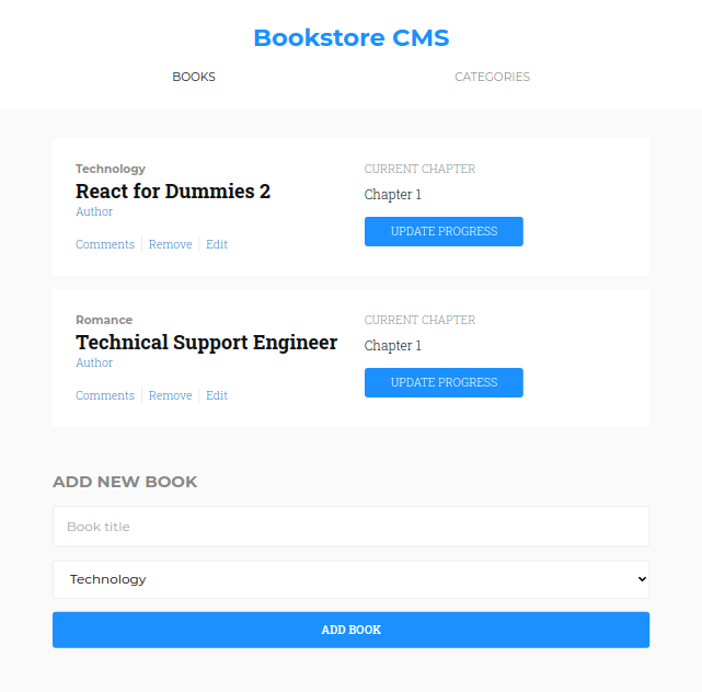 A Bookstore Project Built with React, Redux, and TailwindCSS