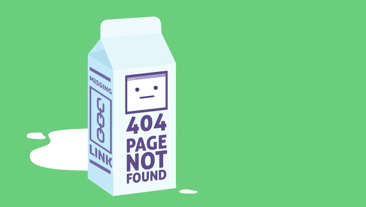SVG Animation 404 Error Milk Carton
