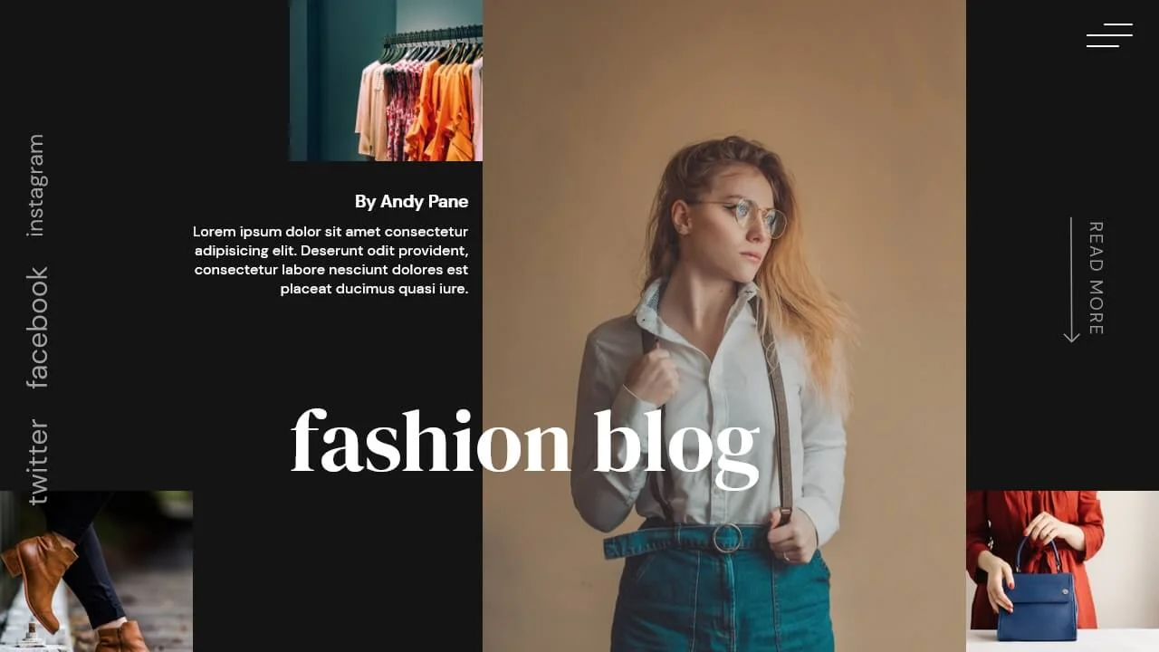 Fashion Blog Assymetrical Layout