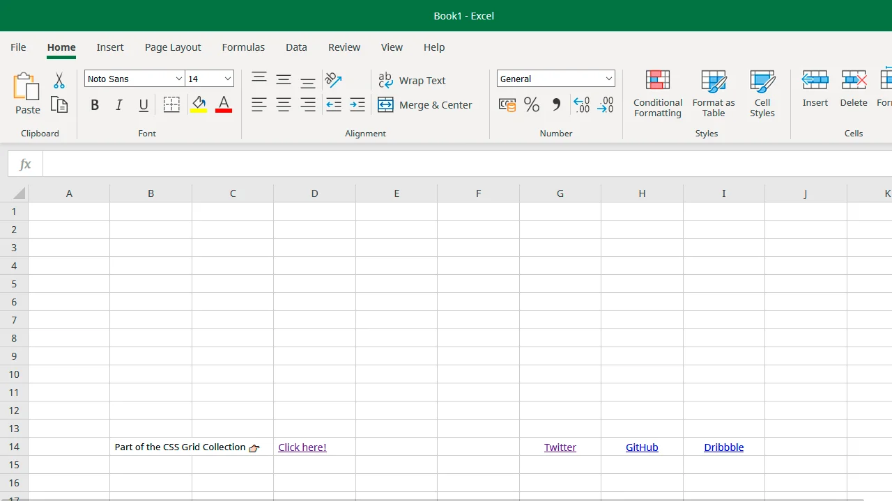 CSS Grid: Excel Spreadsheet