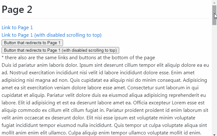A React component that scrolls to the top of a page