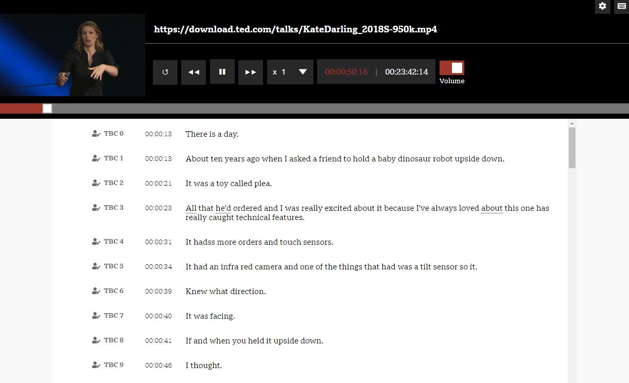 A React component to make transcribing audio and video easier and faster