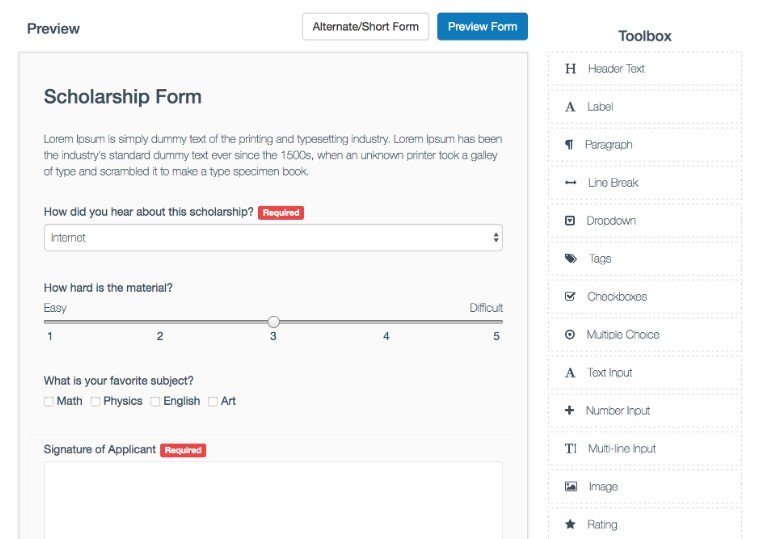 A react form builder that interfaces with a json endpoint to load and save generated forms