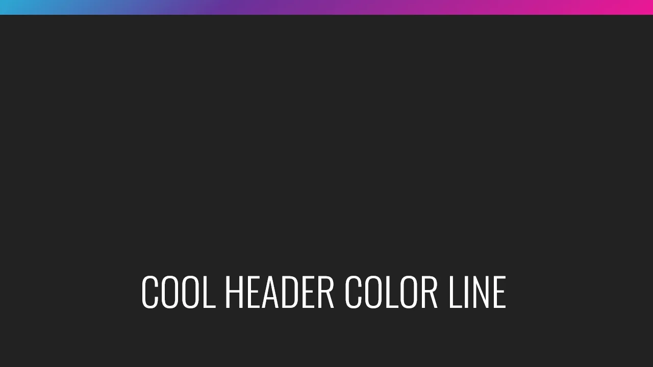 Cool Header Color Line