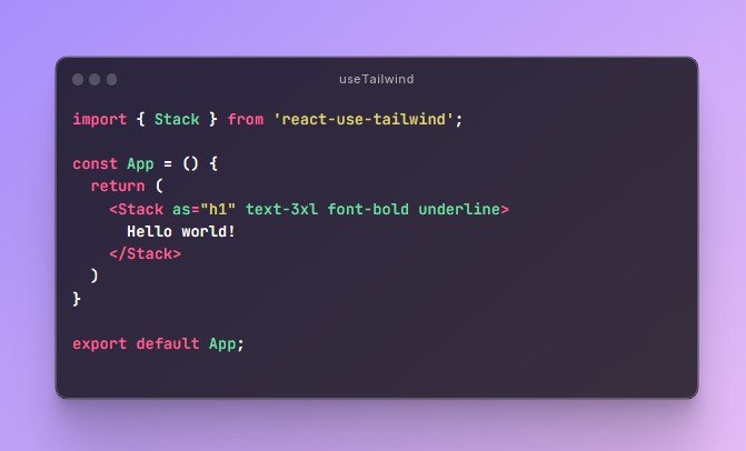 A react hook for using tailwind classes as top level component attributes
