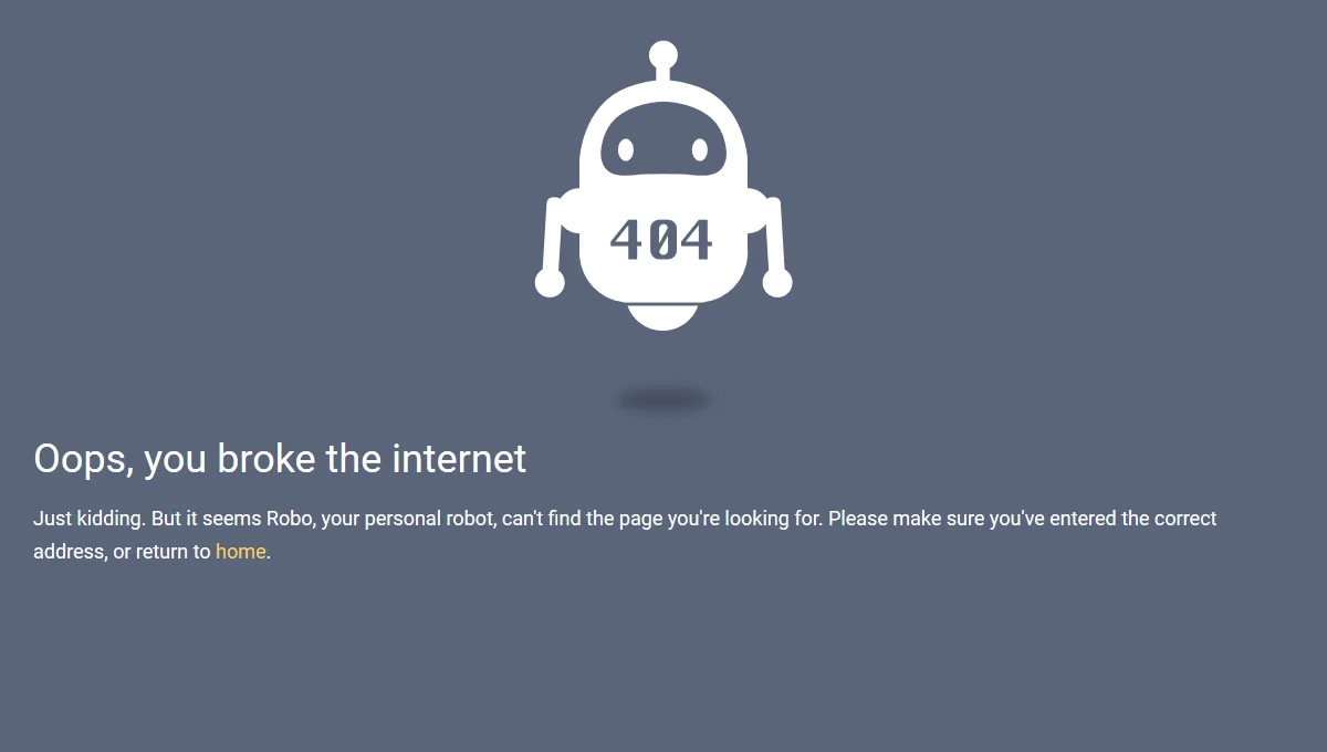 Robo 404 Page
