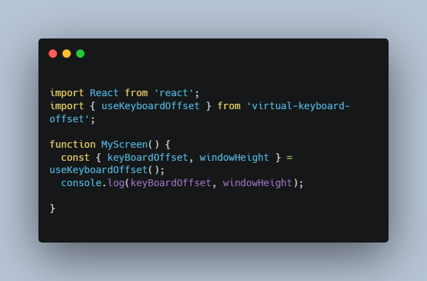 A React Hook to Help Manage Mobile Browser Virtual Keyboards