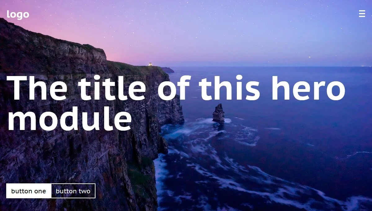 Hero Module with Flexbox and the 'vh' Unit