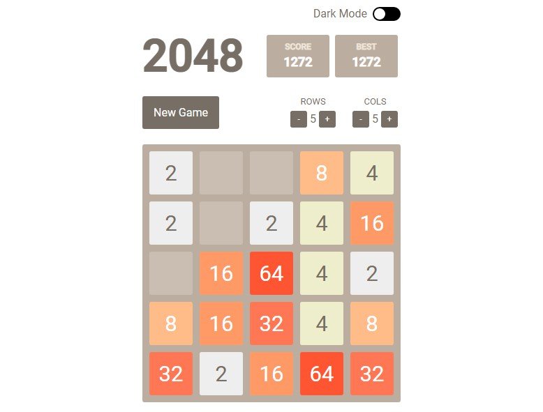 A React implementation of 2048 built with Typescript