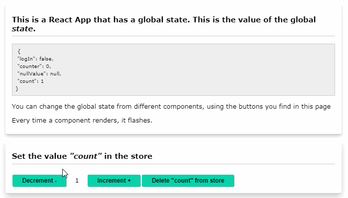 A React.js global state manager with Hooks