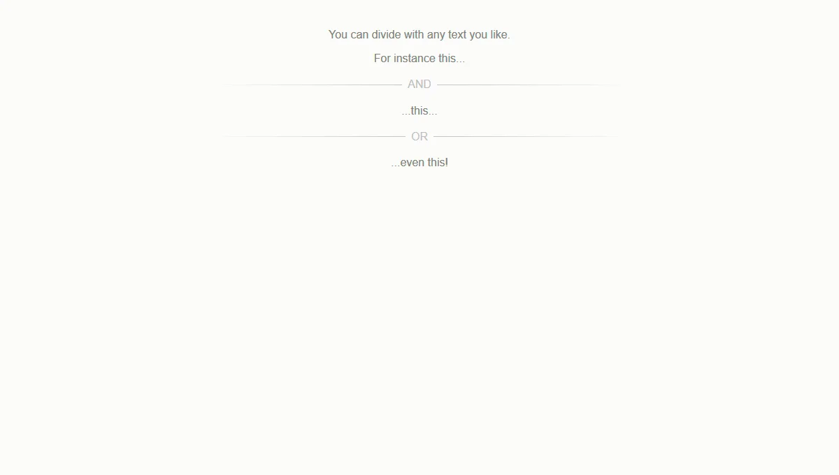 HR with Centered Text