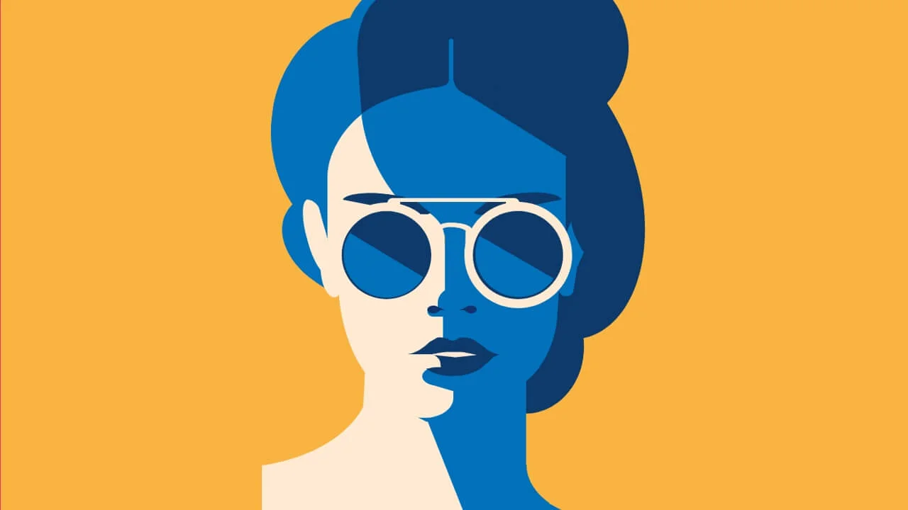 Pure CSS Girl With Sunglasses