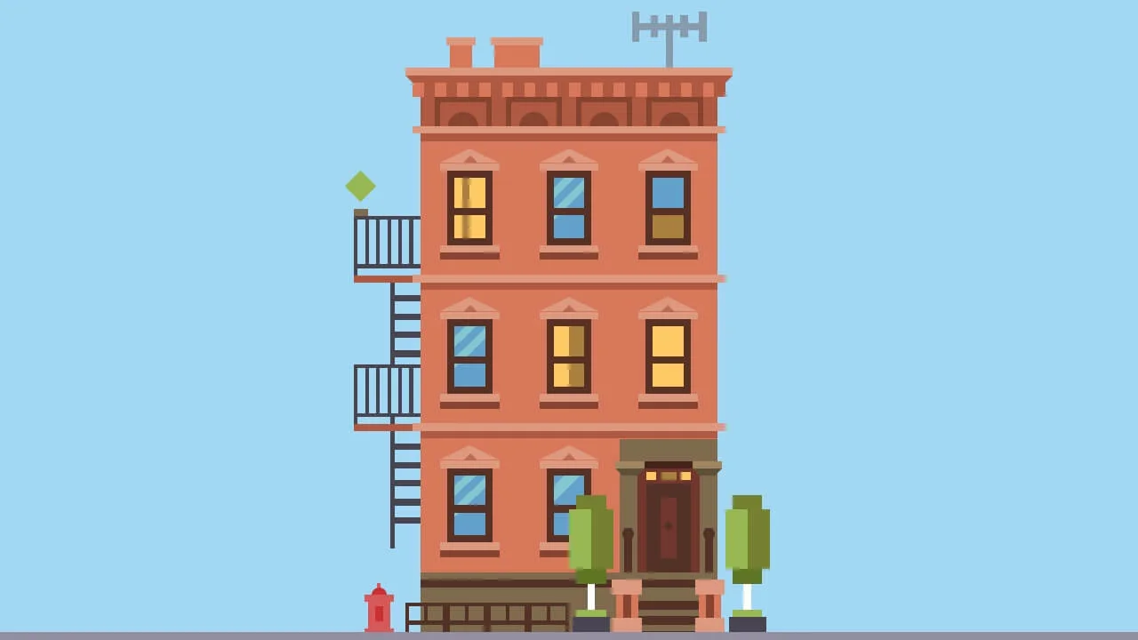 American Style CSS Building - CSS Art