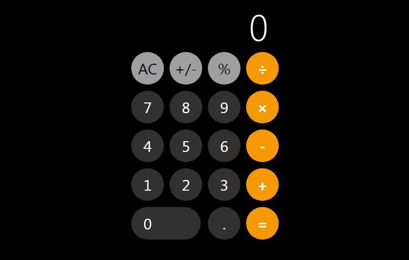 A calculator using React, TypeScript, Vite.js and TailwindCSS, inspired by iOS calculator UI