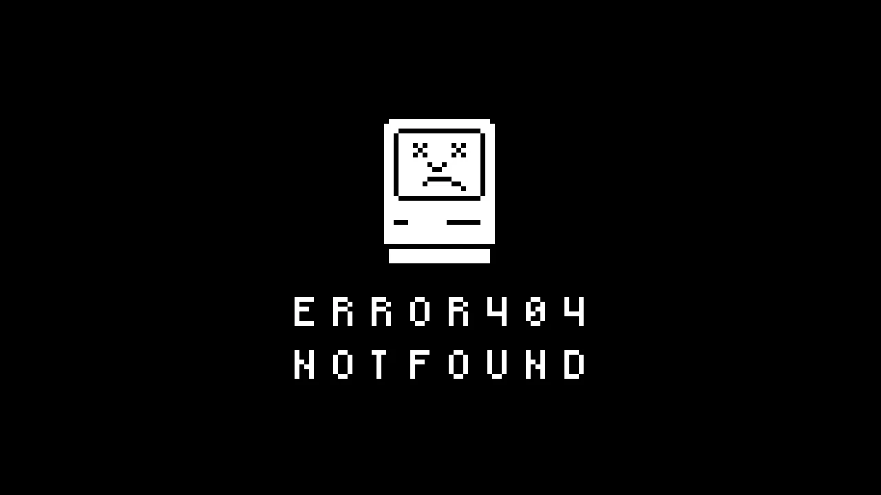 Sad Mac 404 Error Page