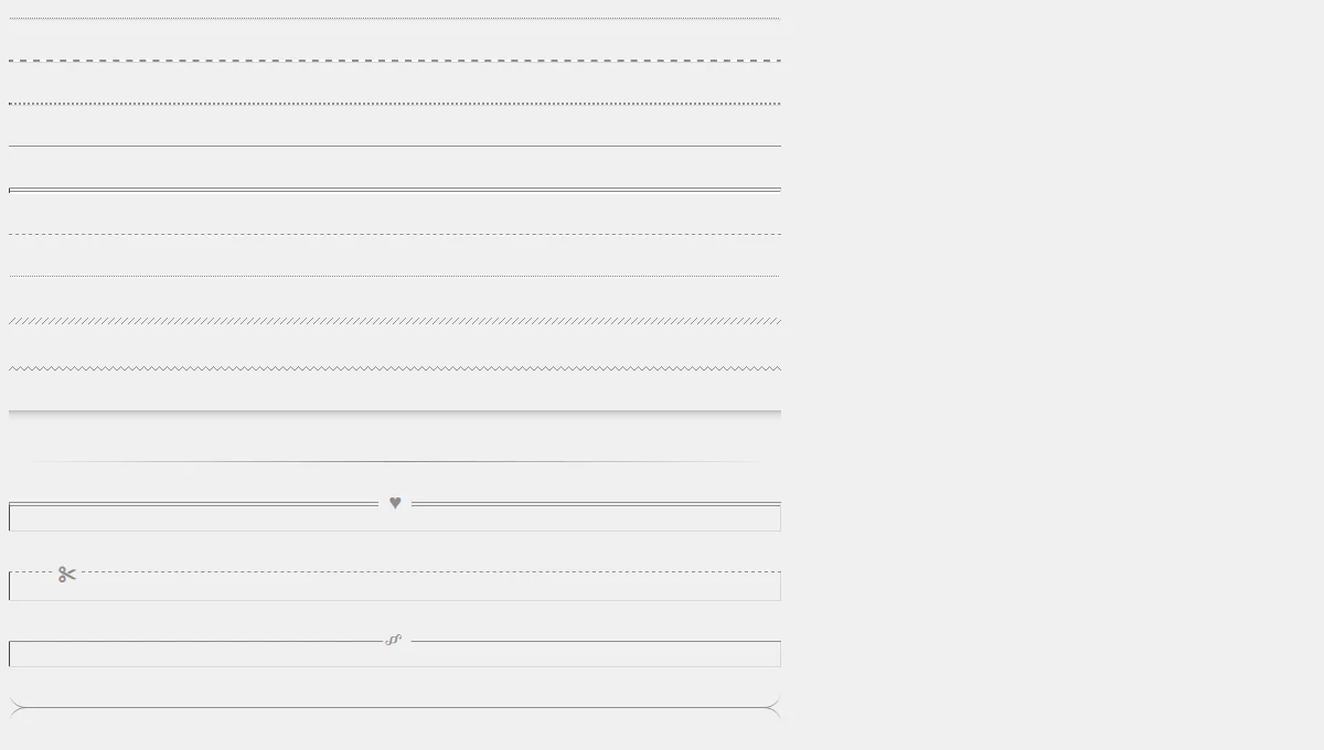 Simple Styles for Horizontal Rules