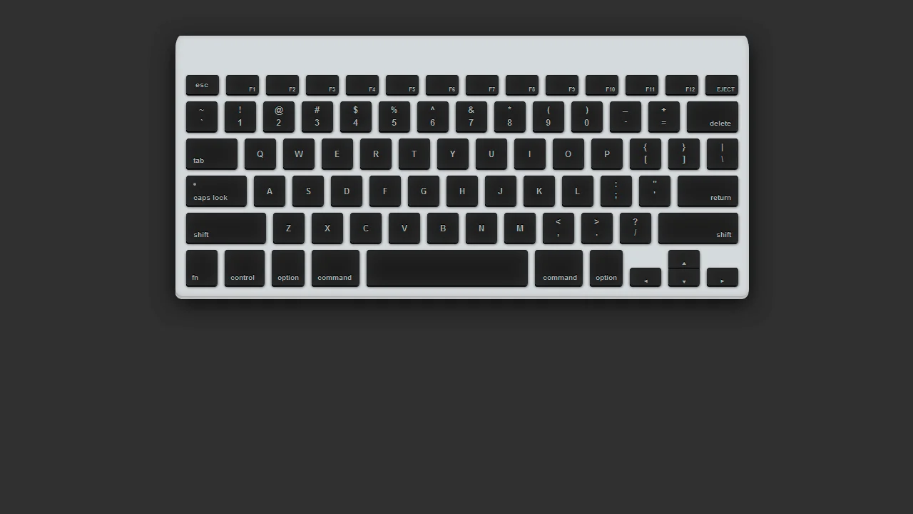Apple Wireless Keyboard With CSS3