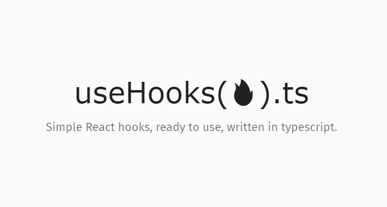 A ready to use React hook library written in Typescript