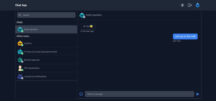 A real-time chat application using React and TailwindCSS